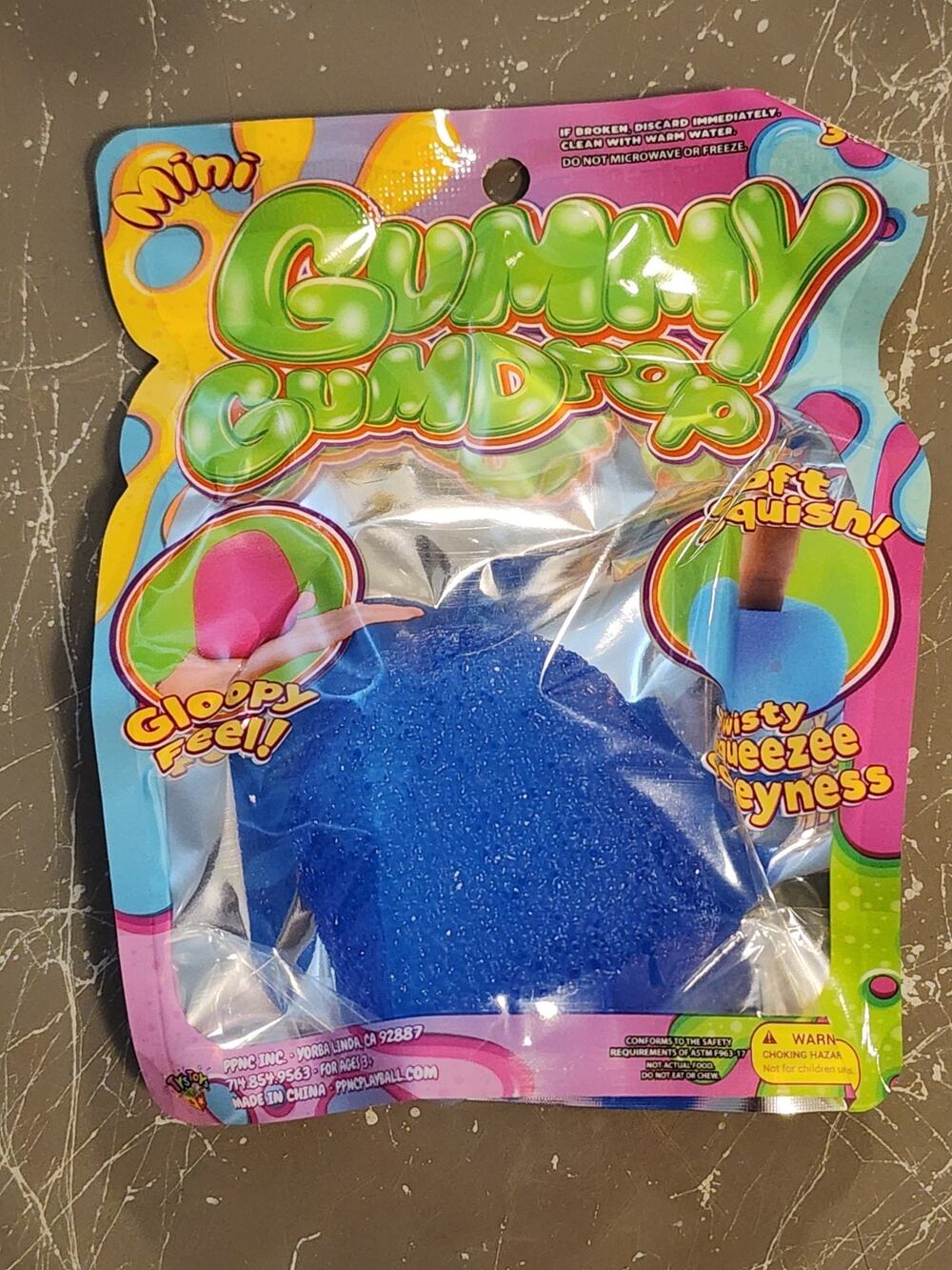Mini Blue Gummy Gumdrop Squishy